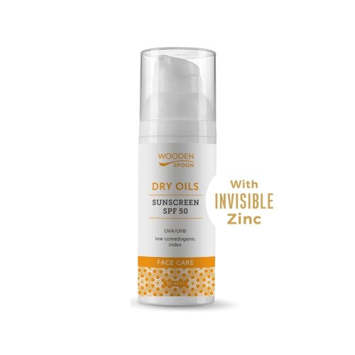 Wooden Spoon Wooden spoon opaľovací krém na tvár-nízky komedogénny index dry oils spf 50