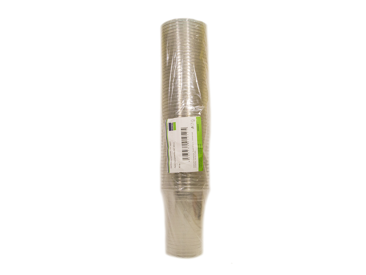 No brand Pet transparentné poháre 400 ml