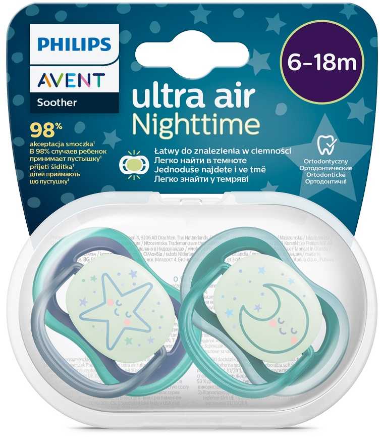 Philips AVENT Cumlík Philips Avent Ultra air nočný 6-18m chlapec 2ks