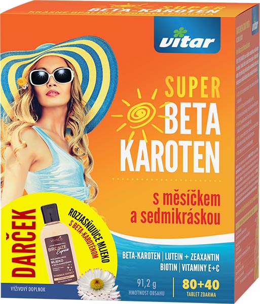 Vitar Vitar Super Beta Karotén + Darček (Telové mlieko s betakaroténom)