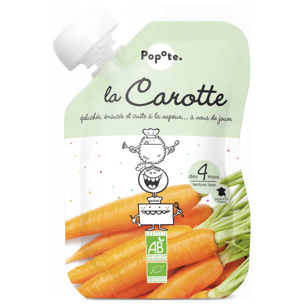 Popote Popote Kapsička mrkva 120 g, 4+