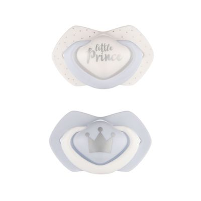 Canpol babies Cumlíky utišujúce Royal Baby silikón, symetrické A 0-6m modré