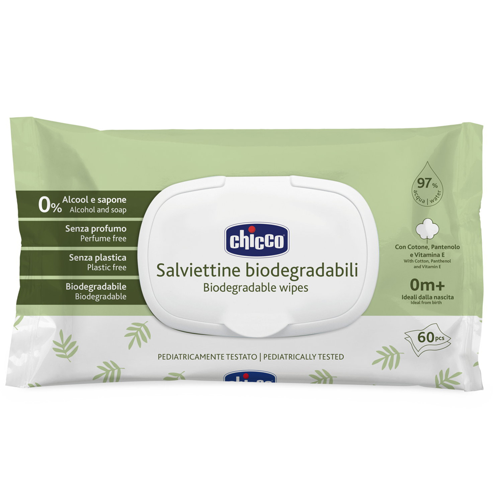 Chicco Chicco Detské vlhčené utierky bez obsahu plastov