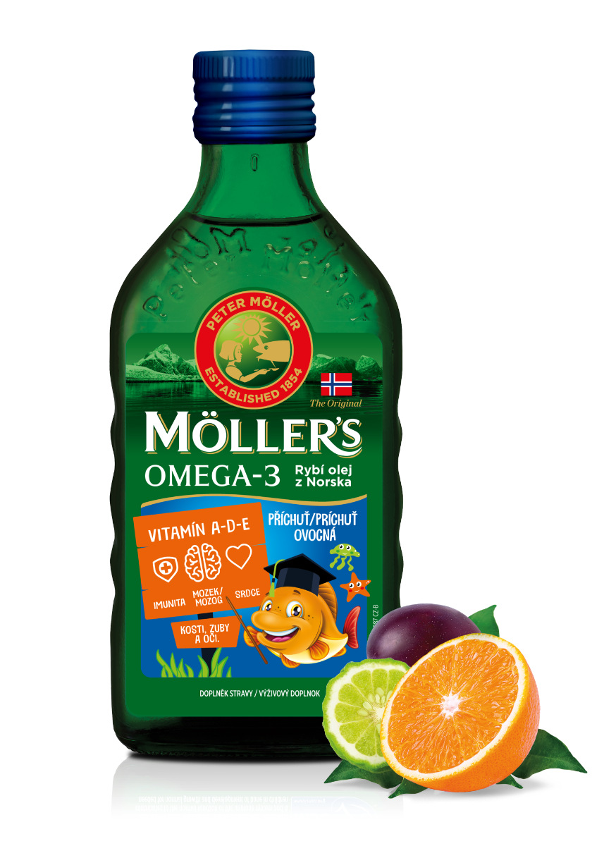 Mollers Möller´s omega-3 rybí olej s ovocnou príchuťou