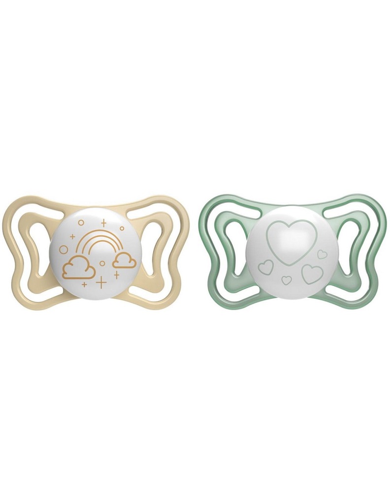 Chicco Chicco Cumlík Physio Light silikónový nočný 2-16m, 2ks