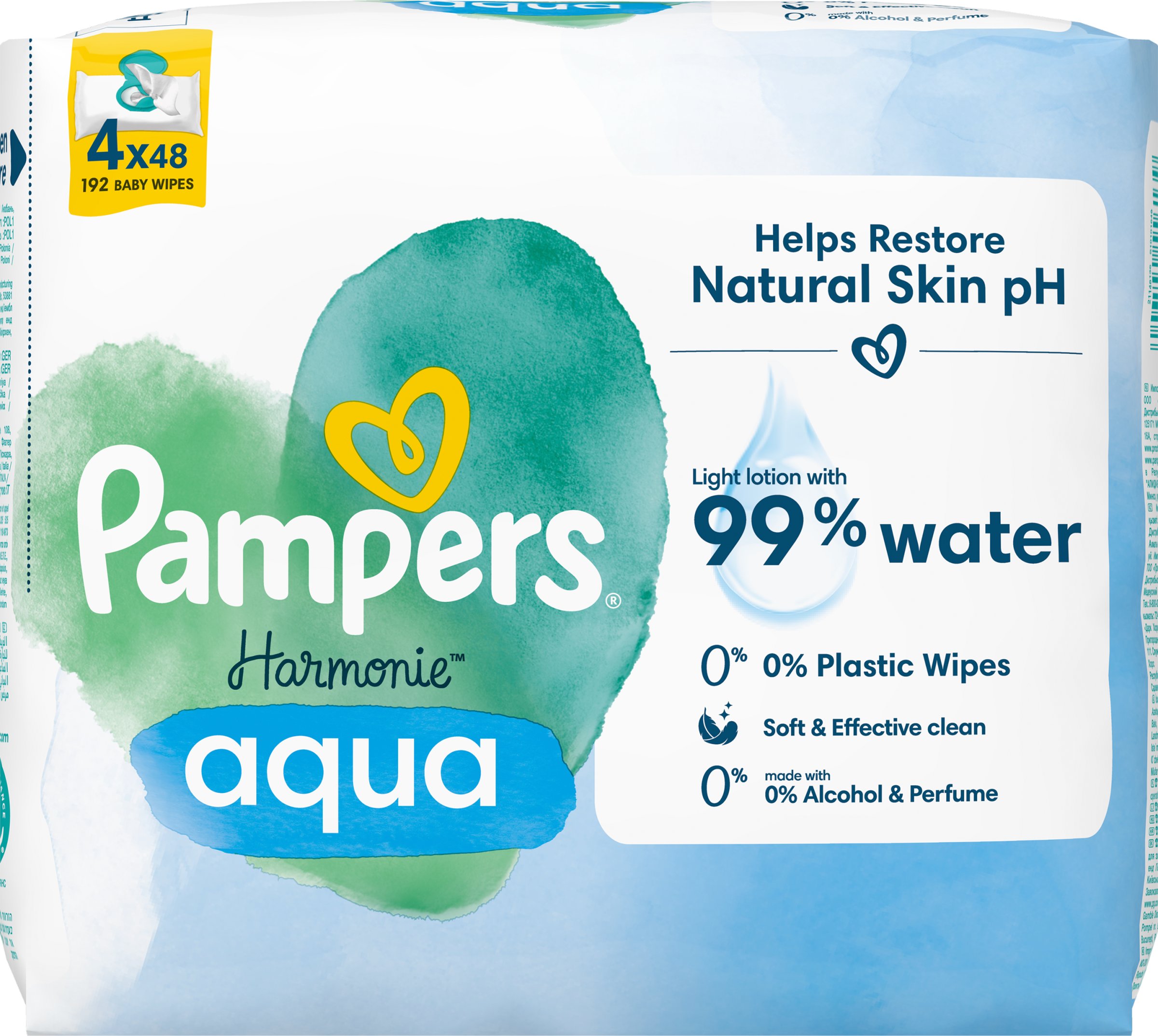 Pampers Pampers Wipes Harmonie Aqua 4x48ks