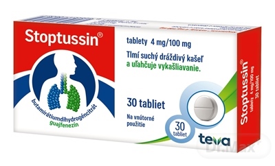 Stoptussin Stoptussin tablety na suchý kašeľ a vykašliavanie – 30 ks