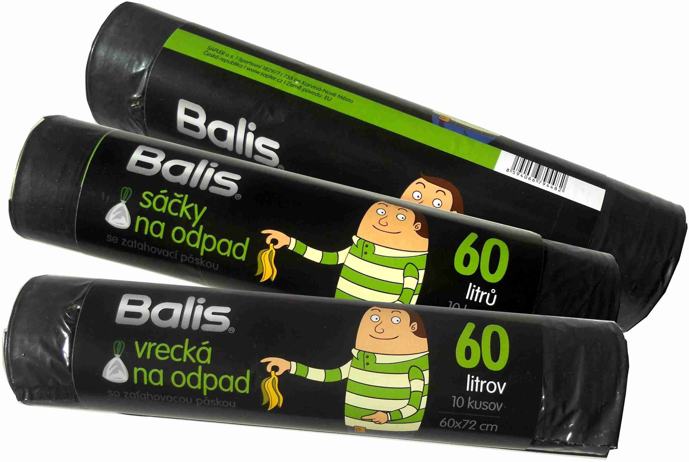 BALIS Balis LD vrecia zaťahovacie 60l/10ks