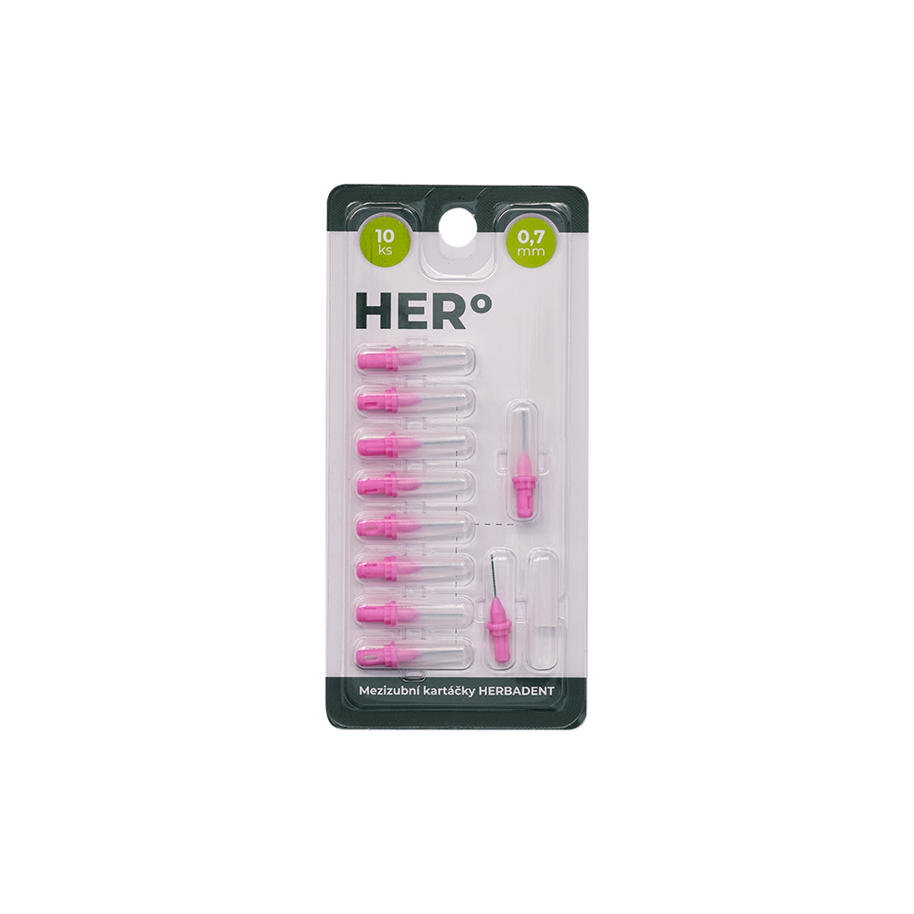 Herbadent Hero doplnkové balenie 0,7 mm (ružový)