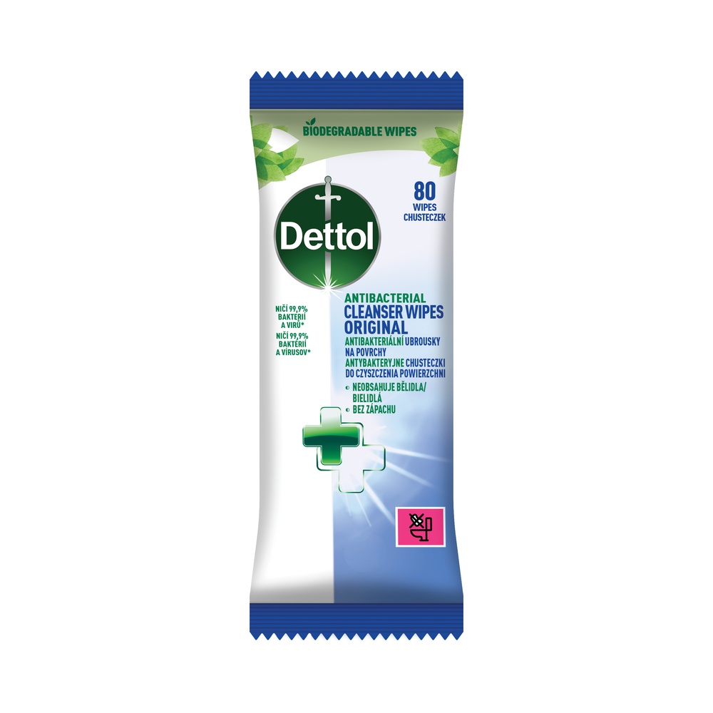 Dettol Dettol Antibakteriálne obrúsky na povrchy