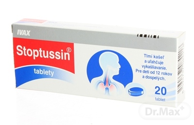 Stoptussin Stoptussin tablety na suchý kašeľ a vykašliavanie – 20 ks