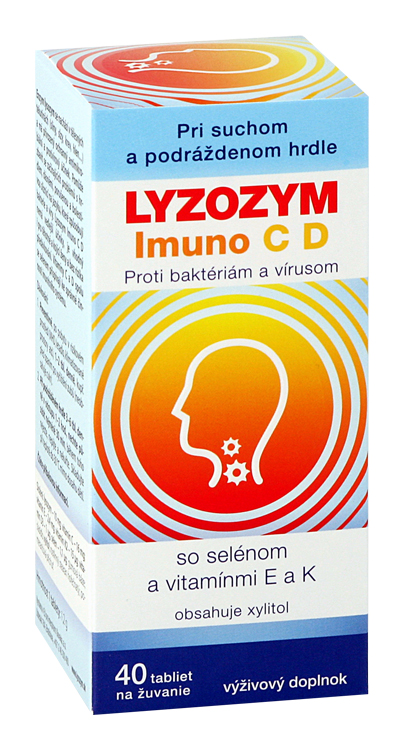 LYZOZYM Lyzozym imuno c d 40 tbl. Na žuvanie