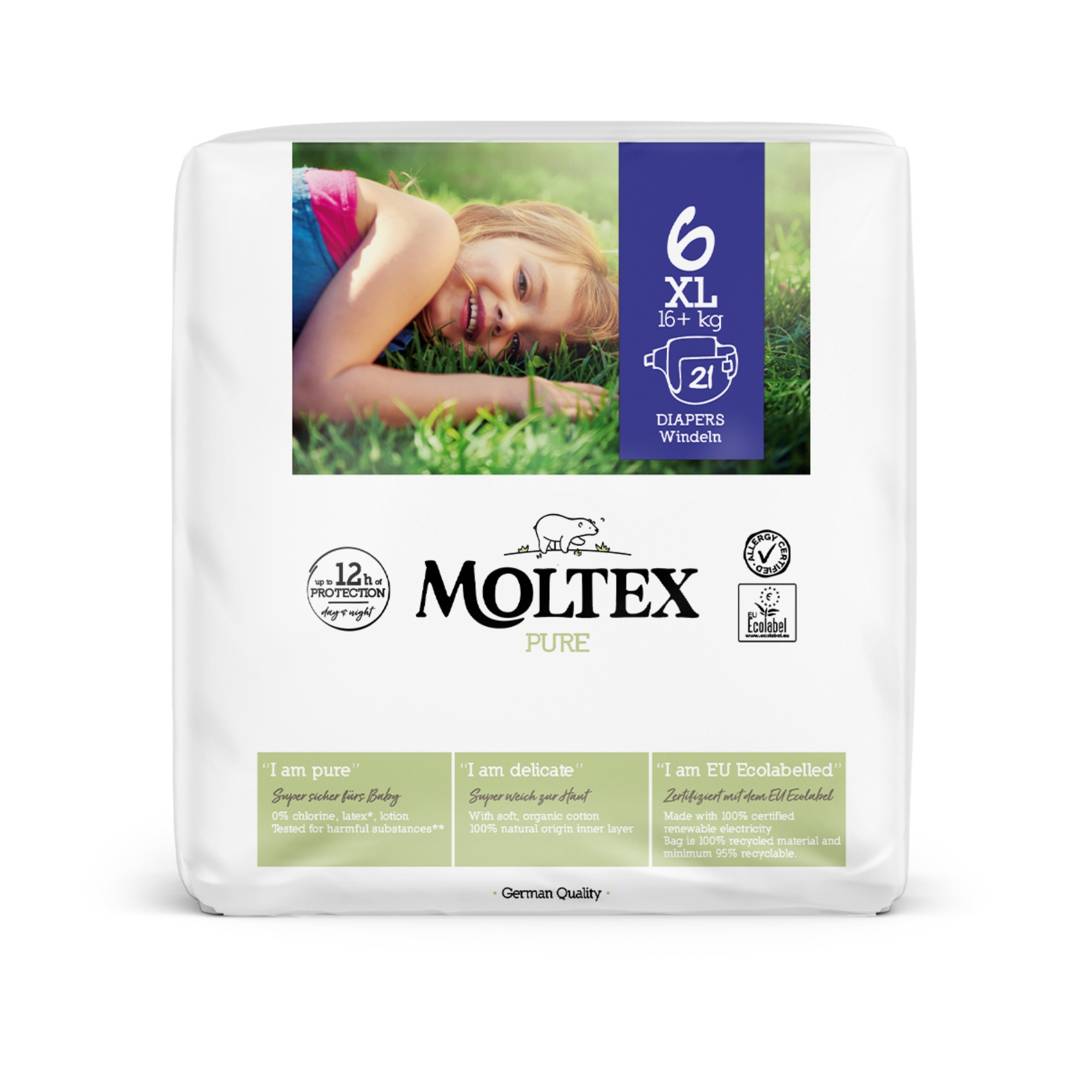 Plienky Moltex Pure XL 16+ kg