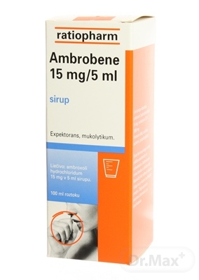 Ambrobene 15 mg/5 ml sirup na kašeľ a vykašliavanie hlienu – 100 ml