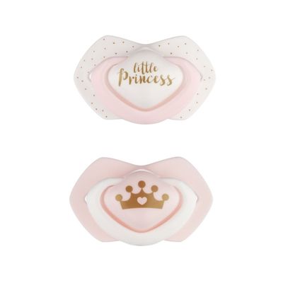 Canpol babies Cumlíky utišujúce Royal Baby silikón, symetrické A 0-6m ružové