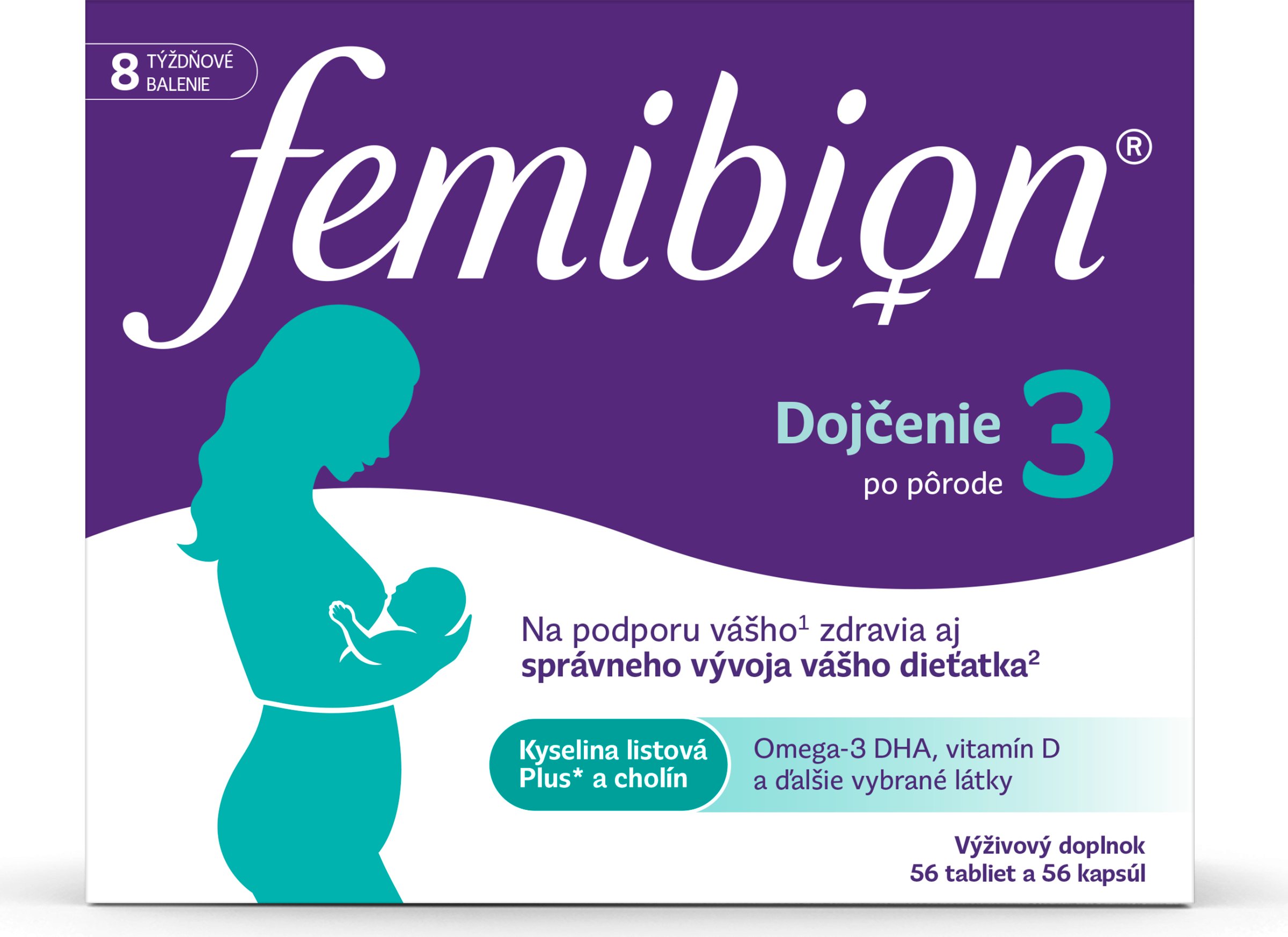 Femibion Femibion® 3 Dojčenie, 56 tbl + 56 cps