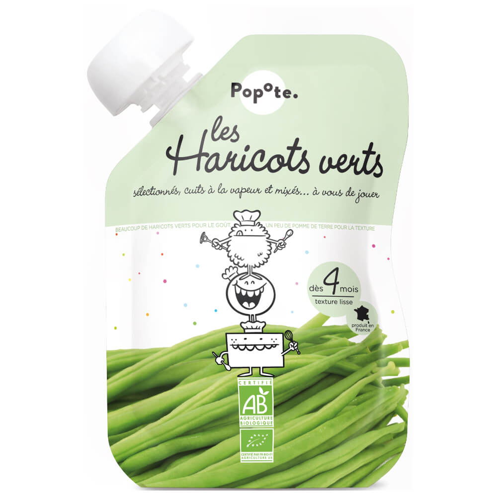 Popote Popote Kapsička zelené fazule 120 g, 4+