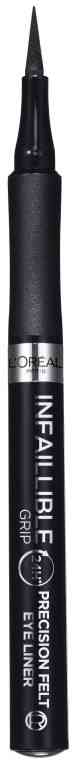 L'Oréal Paris L'Oréal Paris Infaillible Grip 27H Precision Felt 01 black linka na oči