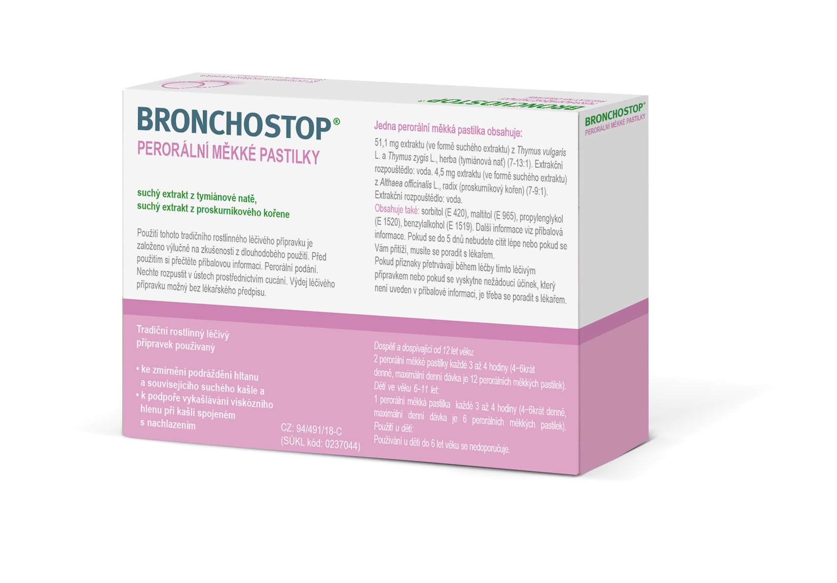 Leram Bronchostop pastilky na suchý a vlhký kašeľ – 20 ks