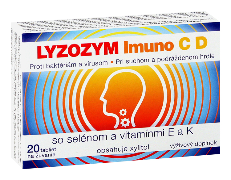 LYZOZYM Lyzozym imuno c d 20 tbl. Na žuvanie