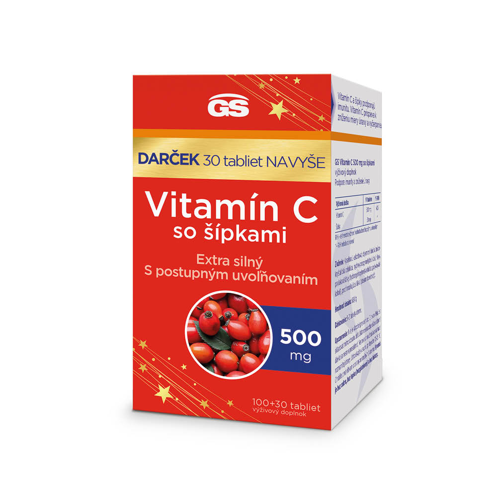 GS GS Vitamin C500 se šípky tbl. 100+30 darček