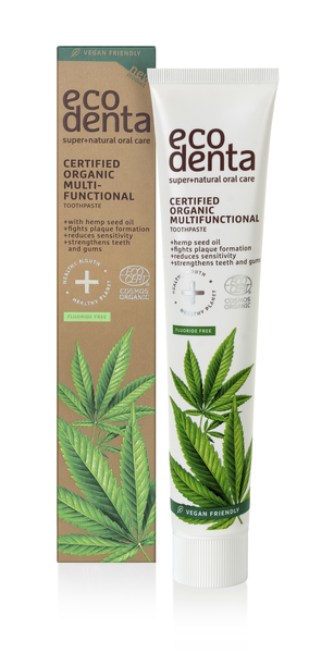 Ecodenta certifikovaná multifunkčná zubná pasta s konopným olejom