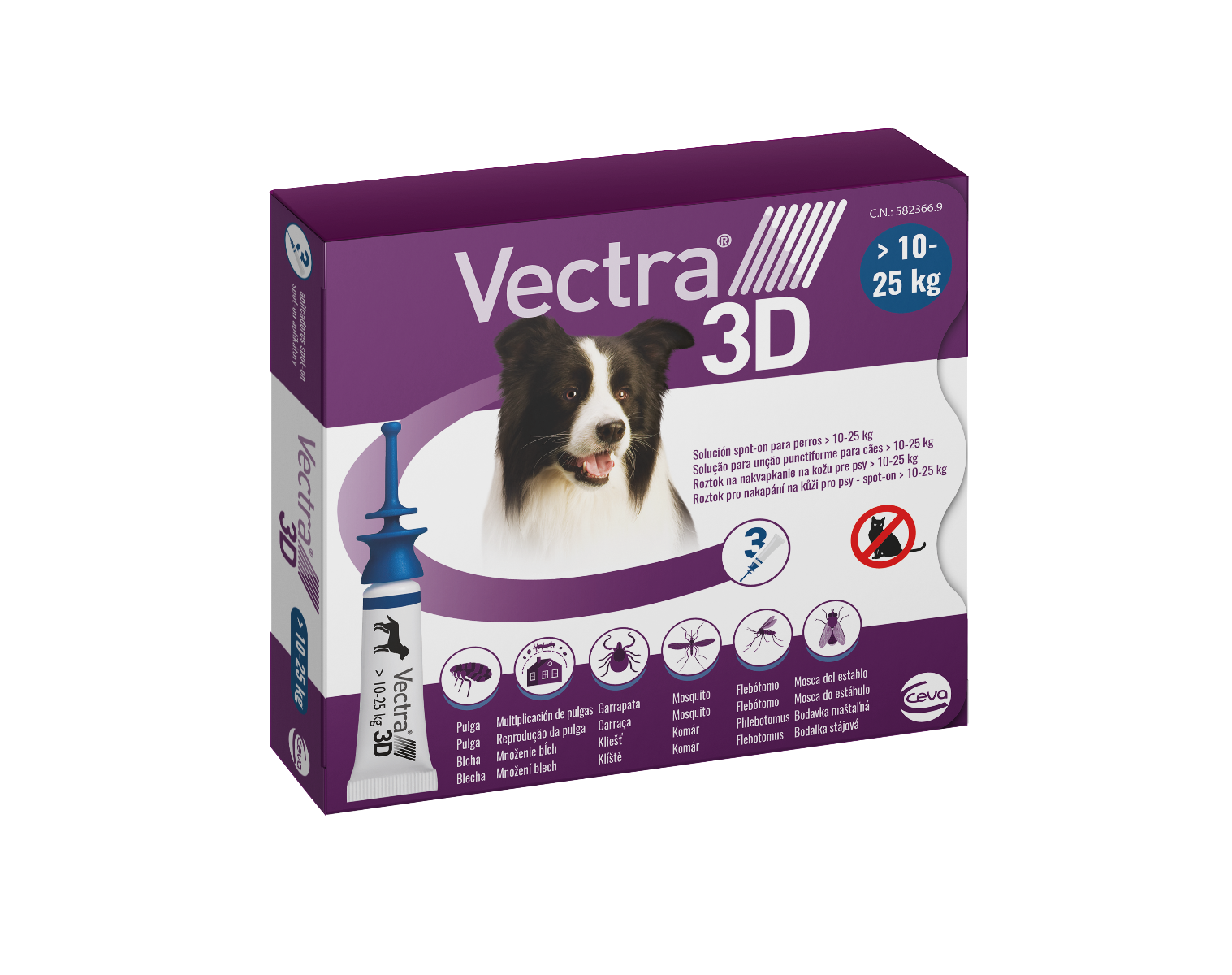 VECTRA Vectra 3D spot-on pre psy M (10–25 kg)