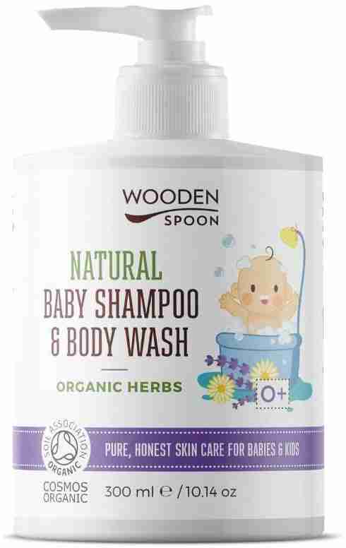 Wooden Spoon Wooden Spoon Detský sprchový gél/šampón na vlasy 2v1 s bylinkami 300 ml