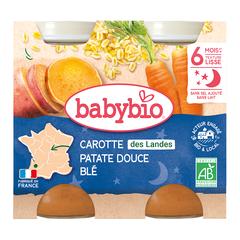 Babybio Babybio Mrkva, sladké zemiaky a pšenica