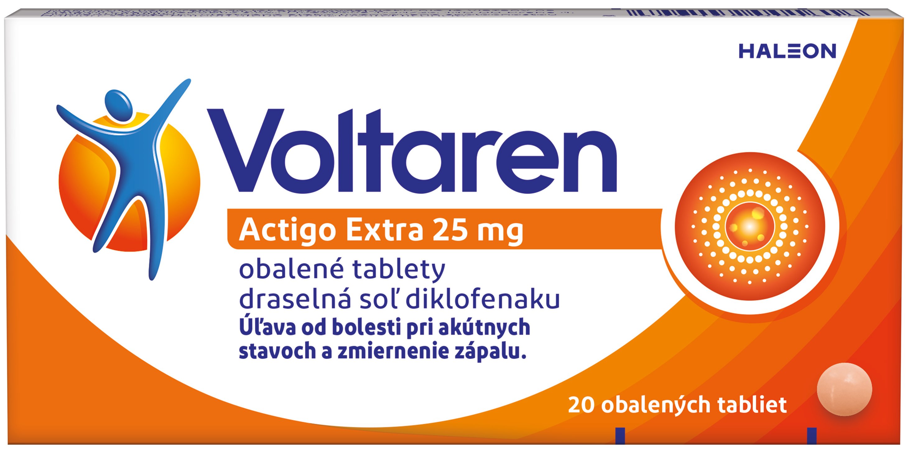 Voltaren Actigo Extra 25 mg tablety pri bolesti – 20 ks