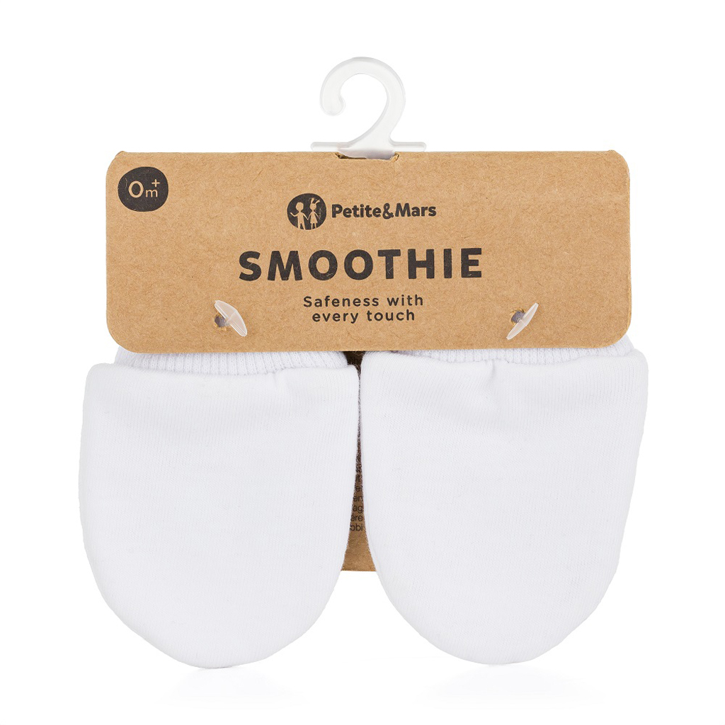 Petite&Mars Petite&Mars Rukavičky kojenecké Smoothie Infinity White