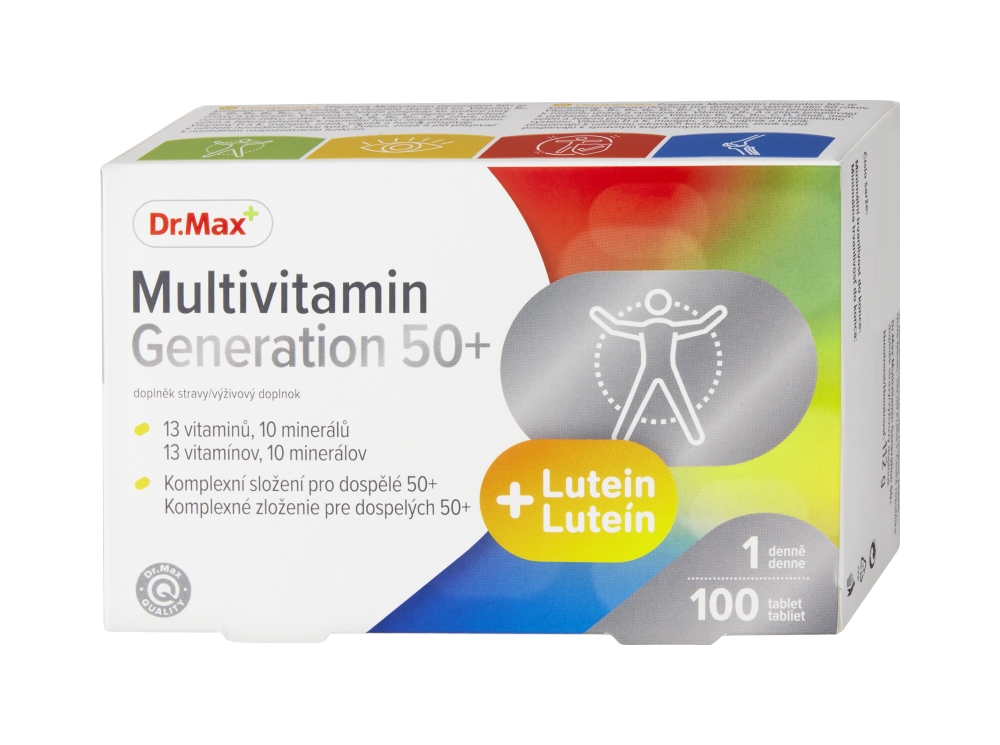 Dr. Max Multivitamín Generation 50+ Dr. Max, 100 tabliet
