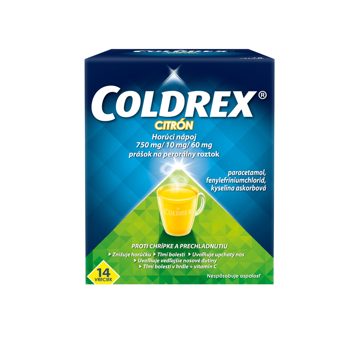 Coldrex COLDREX Horúci nápoj citrón 14 vreciek