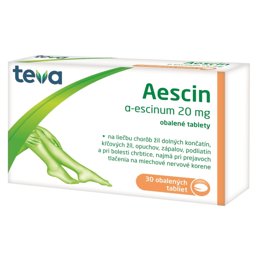 AESCIN Aescin 20 mg tablety pri opuchoch a chorobách žíl – 30 ks