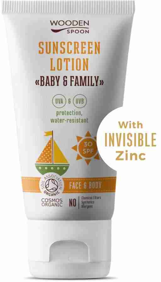 Wooden Spoon Wooden Spoon Opaľovacie telové mlieko v tube Baby & Family Spf30 150 ml