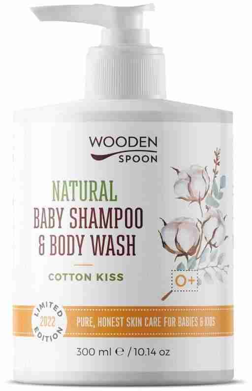Wooden Spoon Wooden Spoon Detský sprchový gél/šampón na vlasy 2v1 Cotton Kiss 300 ml
