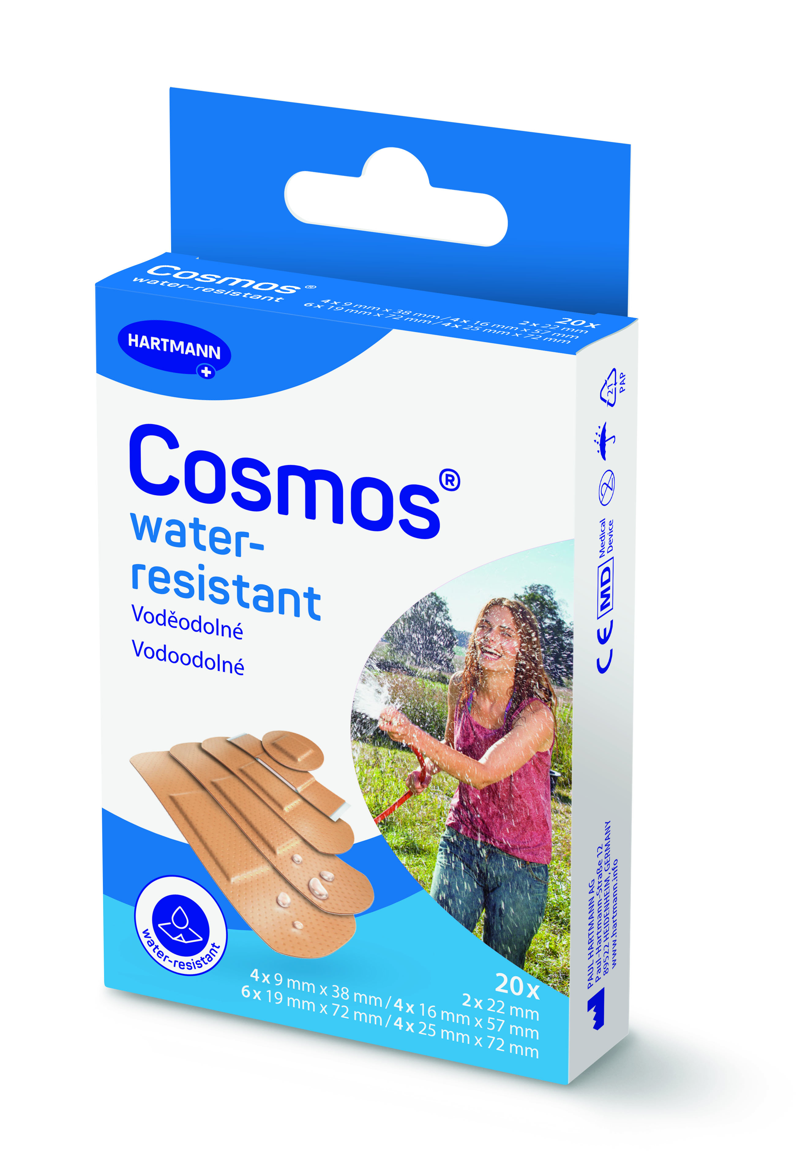 Cosmos Cosmos water-resistant vodoodolná náplasť, 5 velikostí