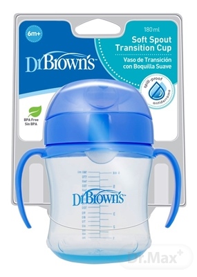 Dr.Brown´s Dr.Brown´s Hrnček S Mäkkým Náustkom 180ml Od 6m Modrý