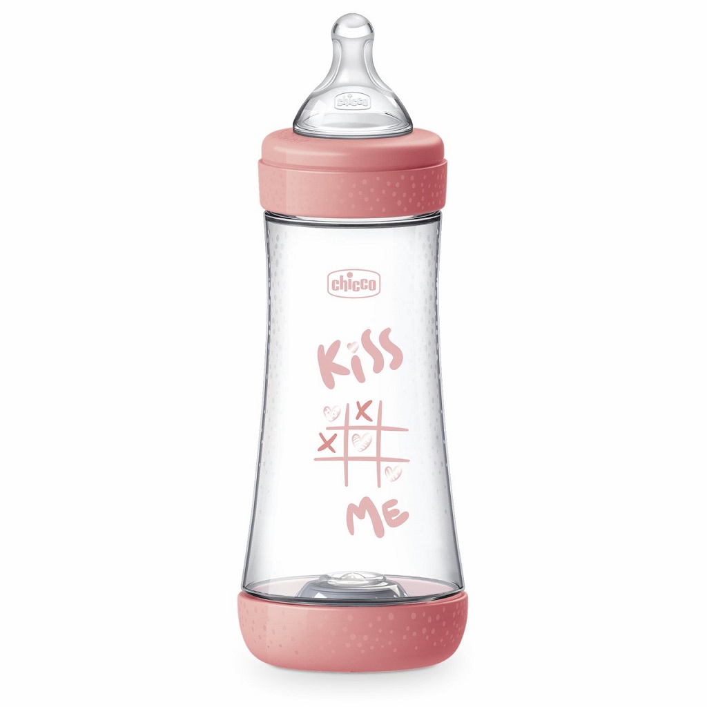 Chicco Chicco Fľaša dojčenská Perfect5 silikón 300ml dievča