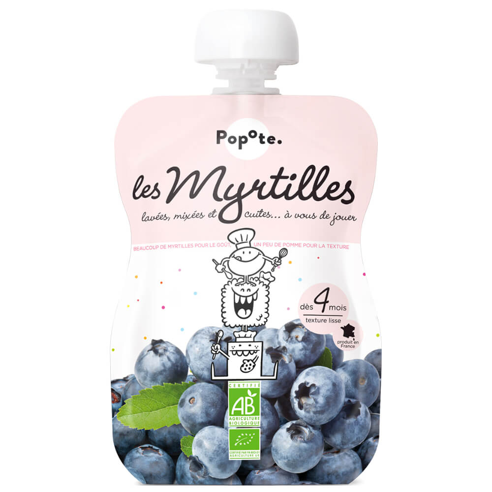 Popote Popote Kapsička čučoriedka 120 g, 8+