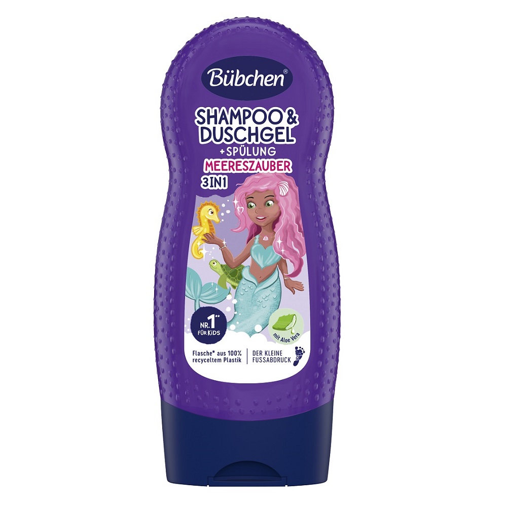 Bübchen Bübchen Kids Šampón & sprchový gél & kondicionér 3v1 Malá morská víla