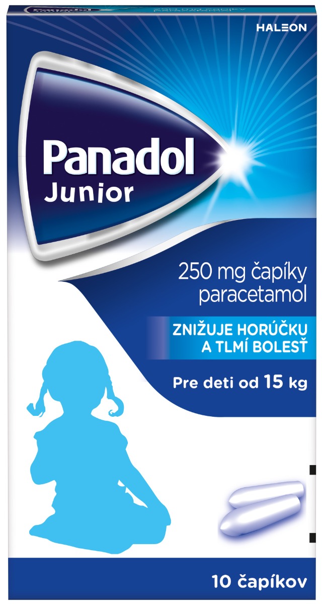 Panadol Panadol Junior 250 mg čapíky pri horúčke pre deti – 10 ks