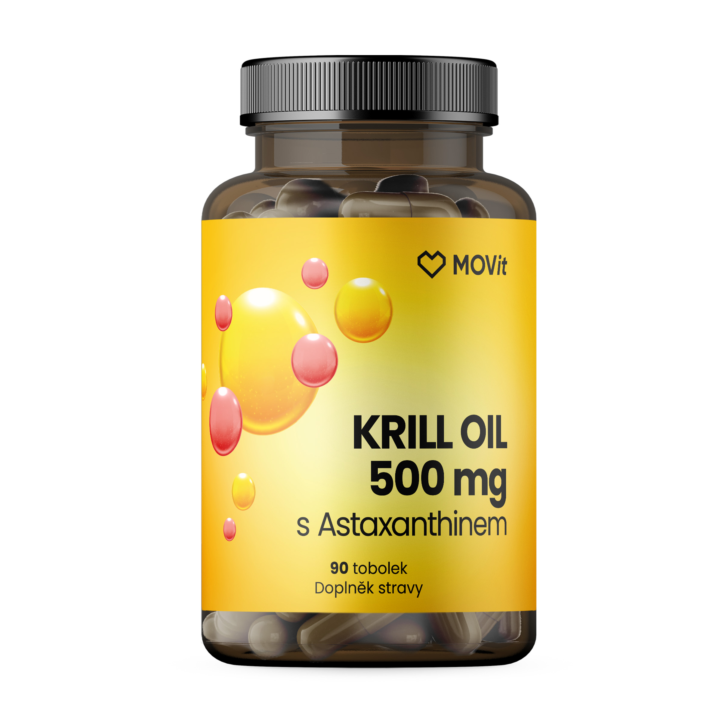 MOVit Movit Omega Krill Oil 500 mg s Astaxanthinom, 90 toboliek