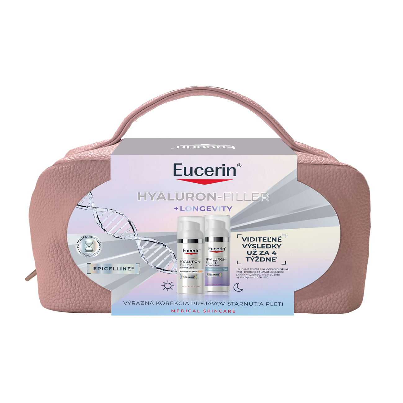 Eucerin Eucerin vianočná taštička hyaluron-filler + longevity epigenetic denný krém spf 30 + nočný krém
