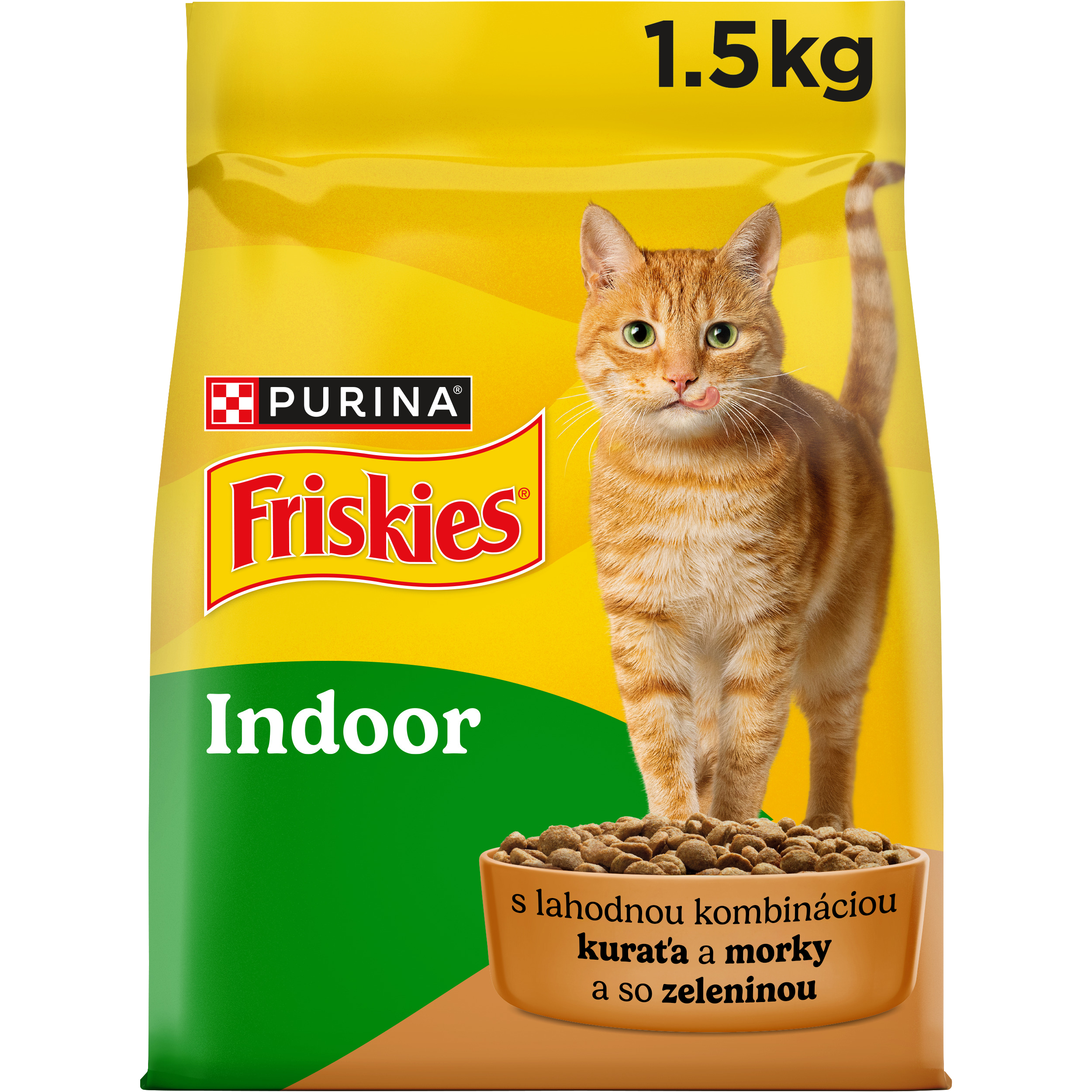 Friskies Friskies GM 1x1,5kg Indoor s kuraťom a pridanou zeleninou