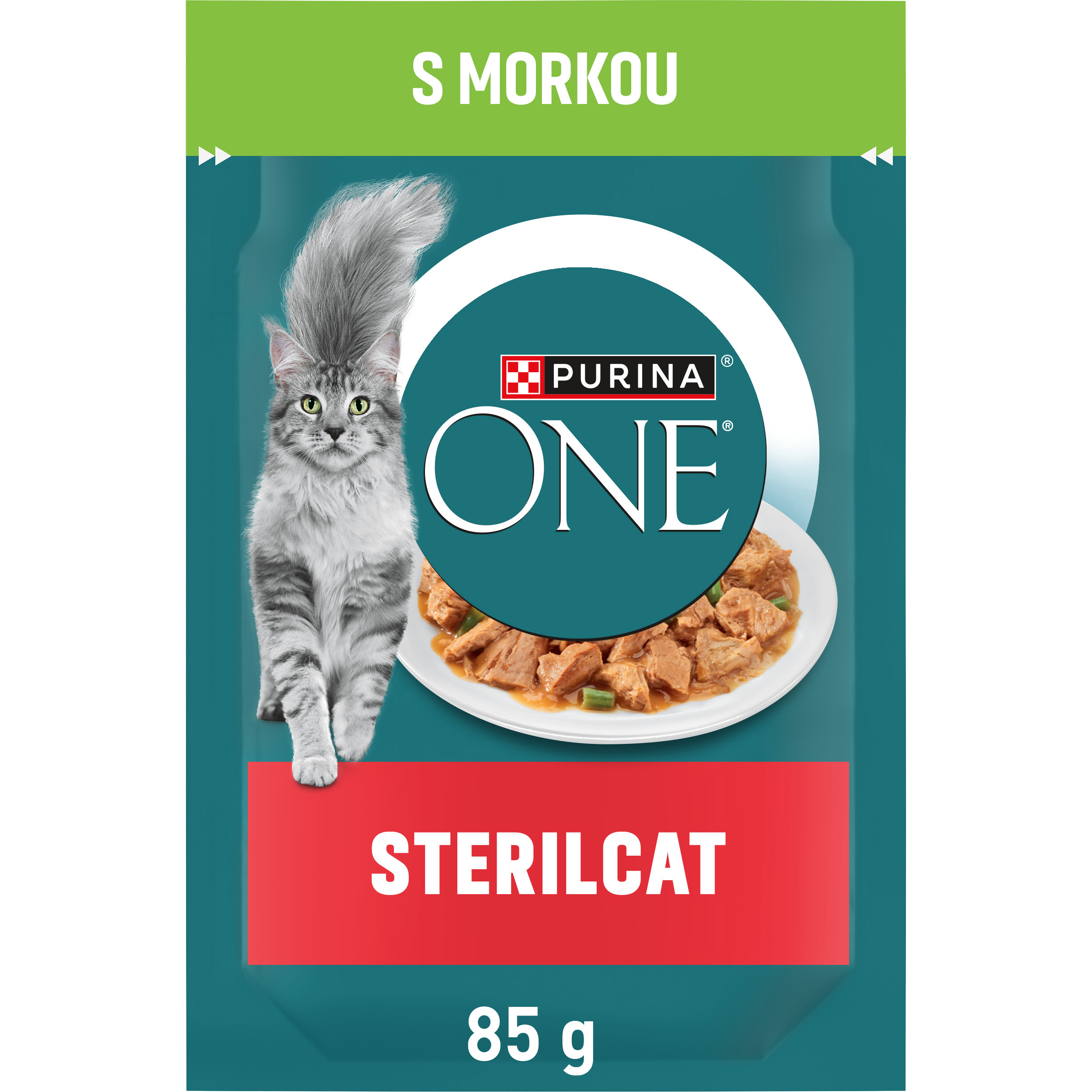 Purina One Sterilcat mini filetky s morkou a zelenými fazuľkami v šťave 85g