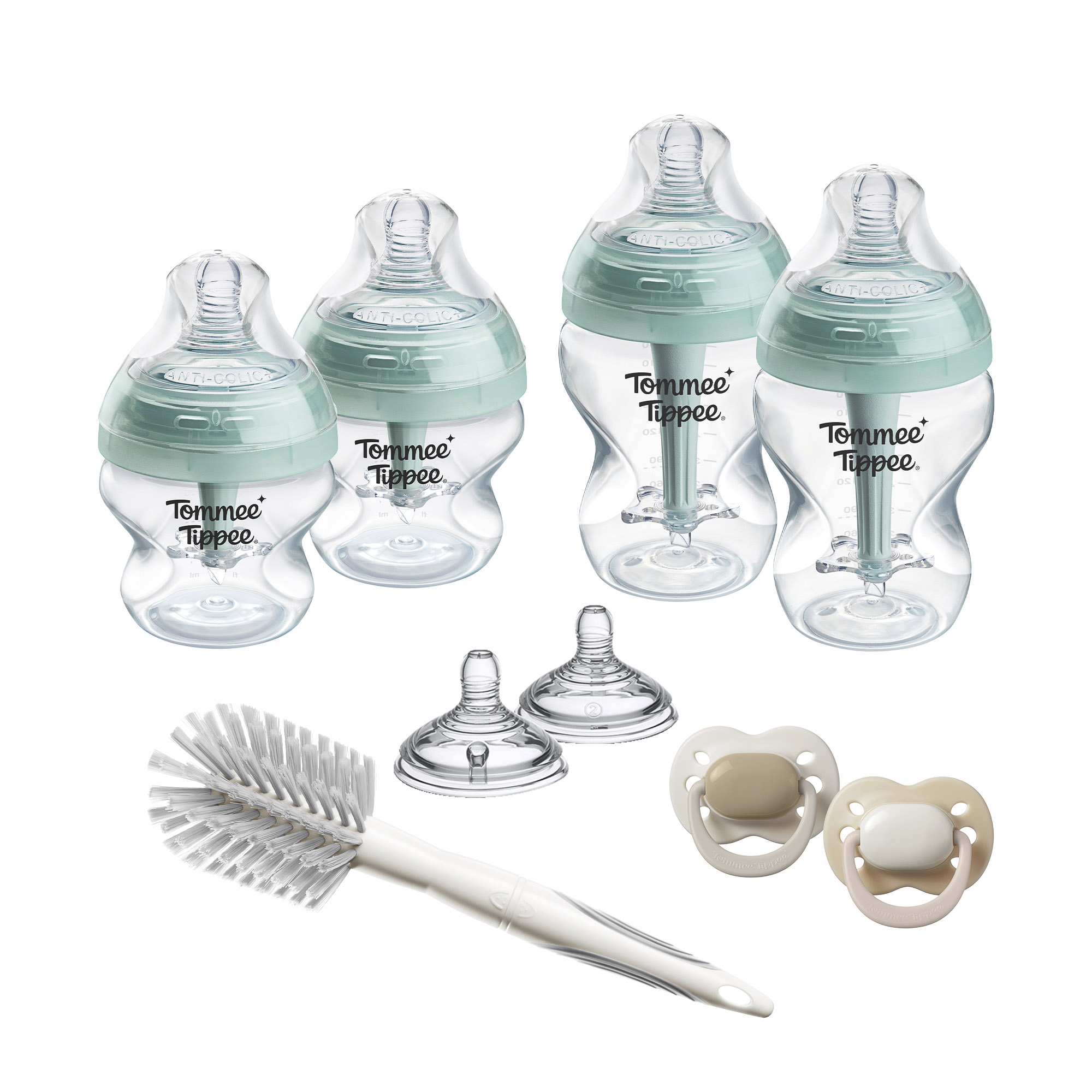 Tommee Tippee Tommee Tippee Advanced Anti-Colic novorodenecký štartovací set samosterilizačných dojčenských fliaš, extra pomalý a pomalý prietok, 150 ml a 260 ml, 0