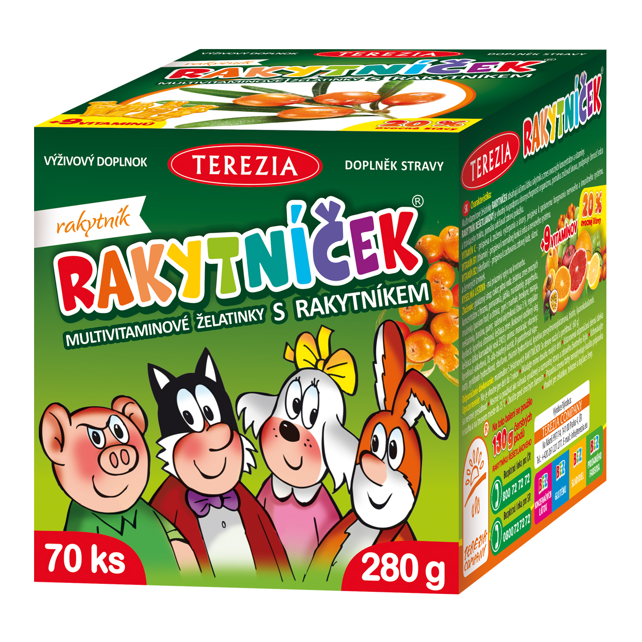 Terezia Terezia Rakytníček multivit.želatínky s rakytníkom