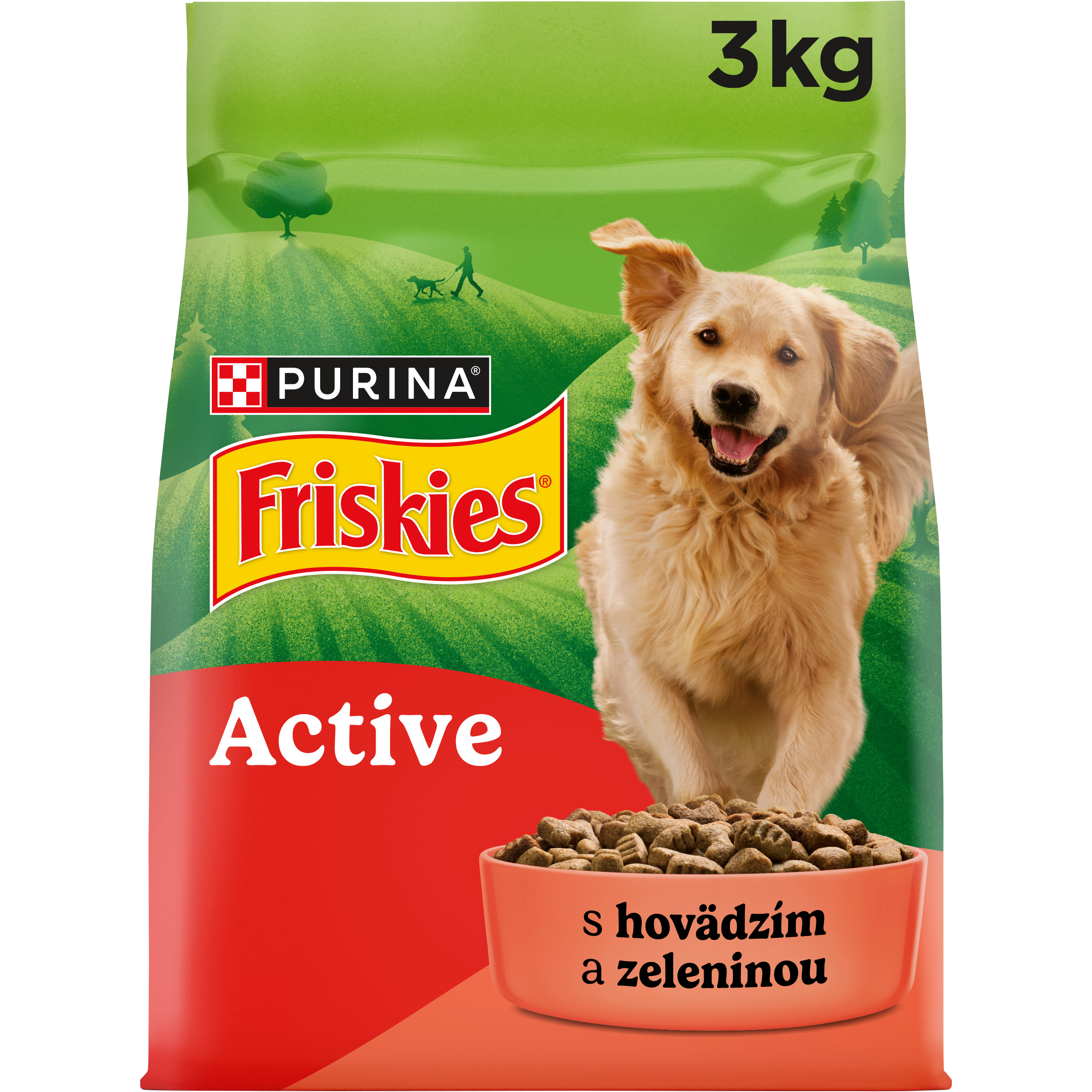 Friskies Friskies GP 1x3kg Active s hovädzim