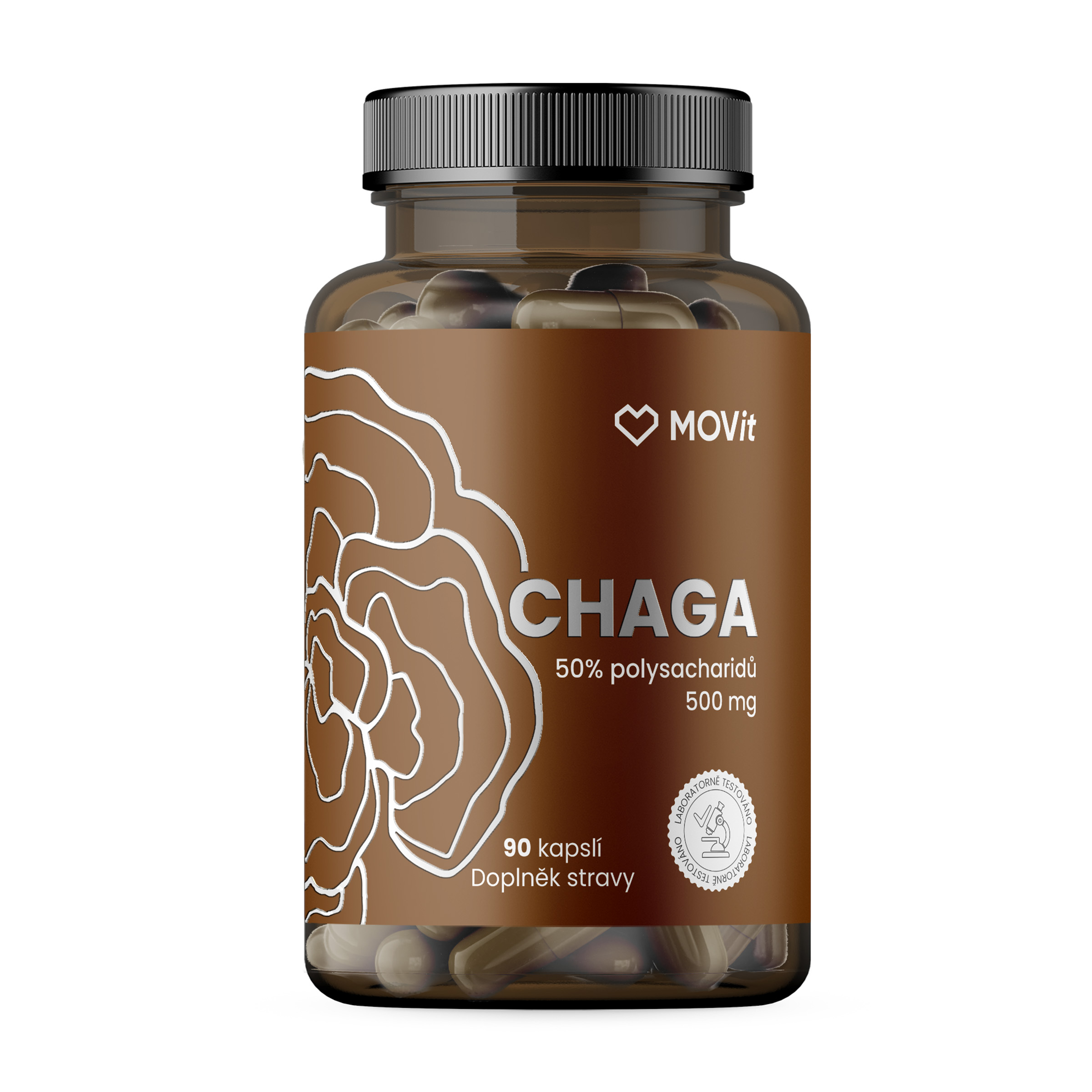 MOVit Movit Chaga 50 % polysacharidů 500 mg